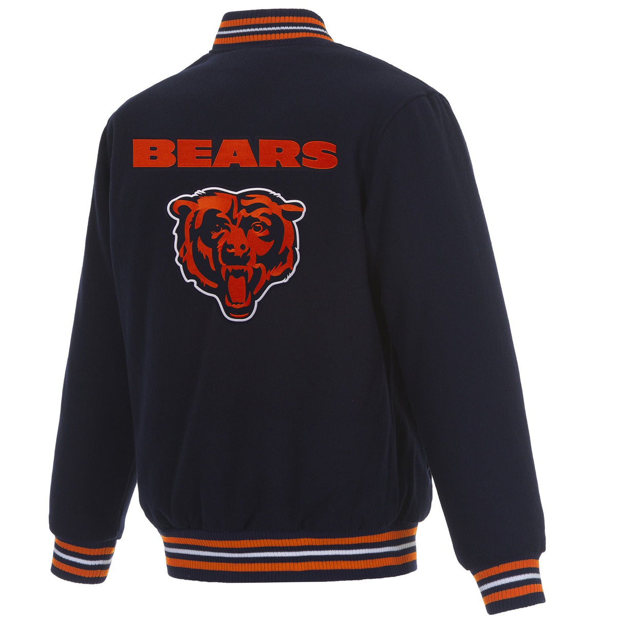 CHICAGO BEARS REVERSIBLE WOOL JACKET - NAVY