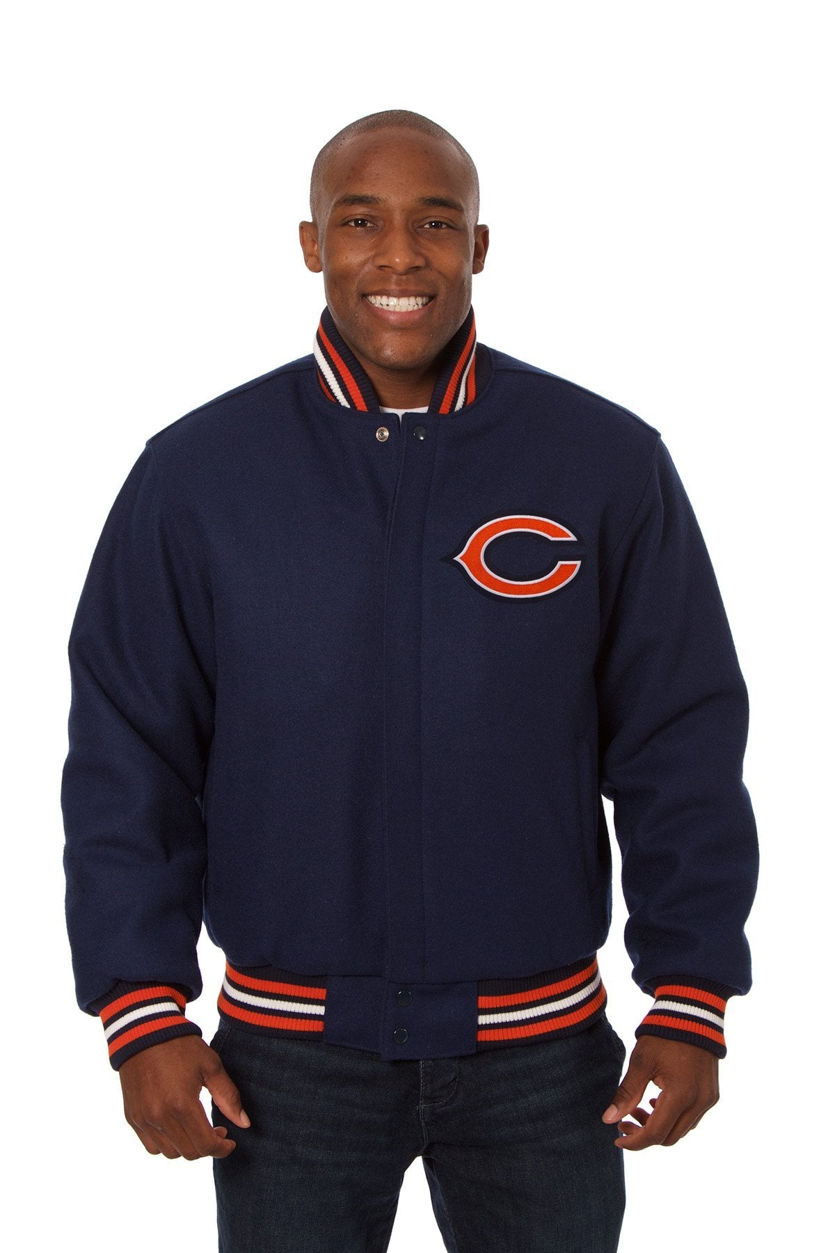 Chicago Bears Embroidered Wool Jacket