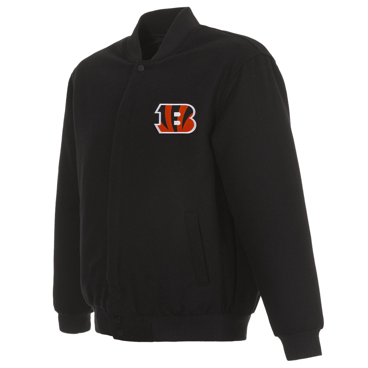 CINCINNATI BENGALS REVERSIBLE WOOL JACKET - BLACK