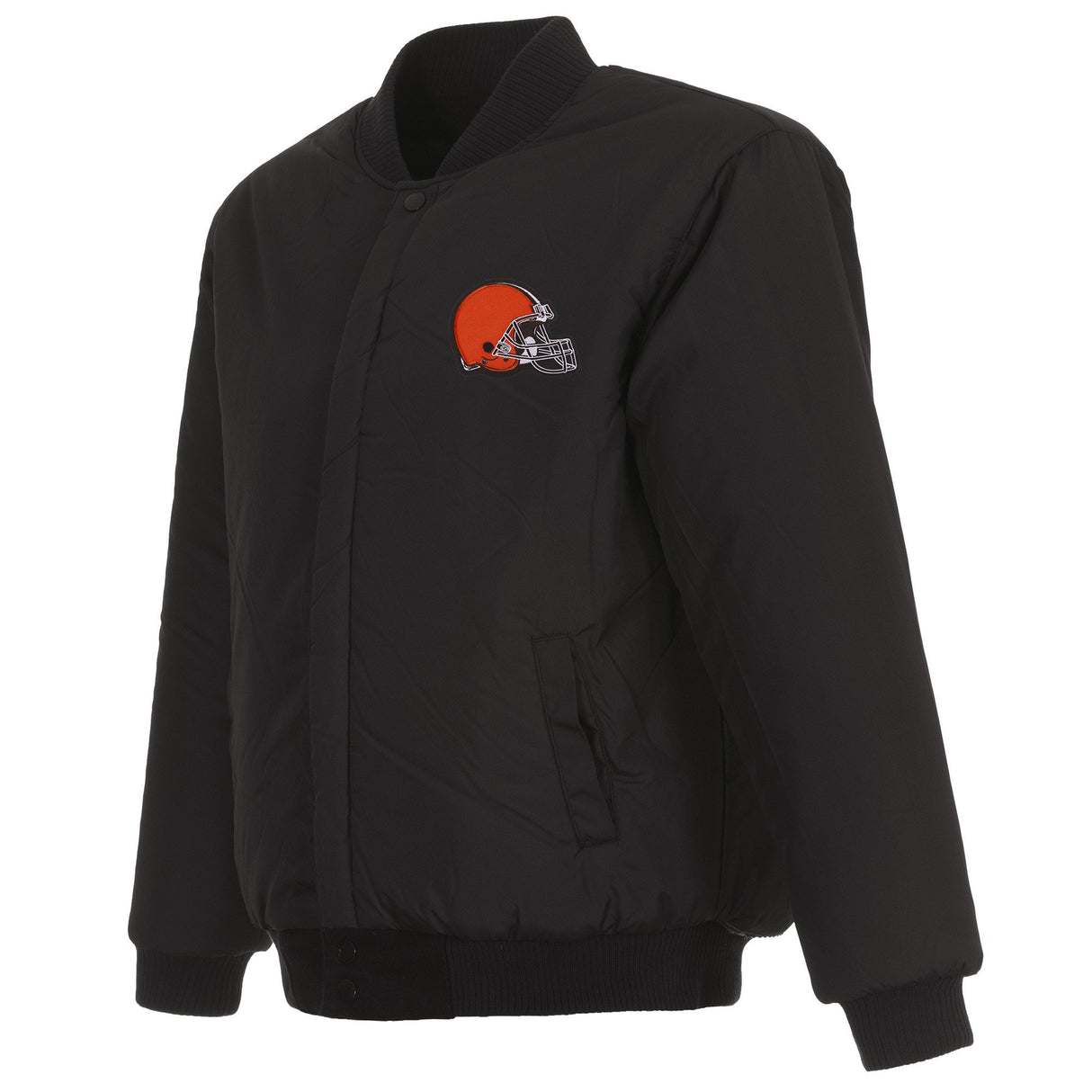 CLEVELAND BROWNS REVERSIBLE WOOL JACKET - BLACK