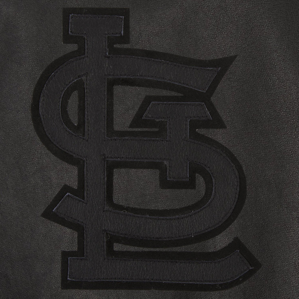 ST. LOUIS CARDINALS FULL LEATHER JACKET - BLACK/BLACK