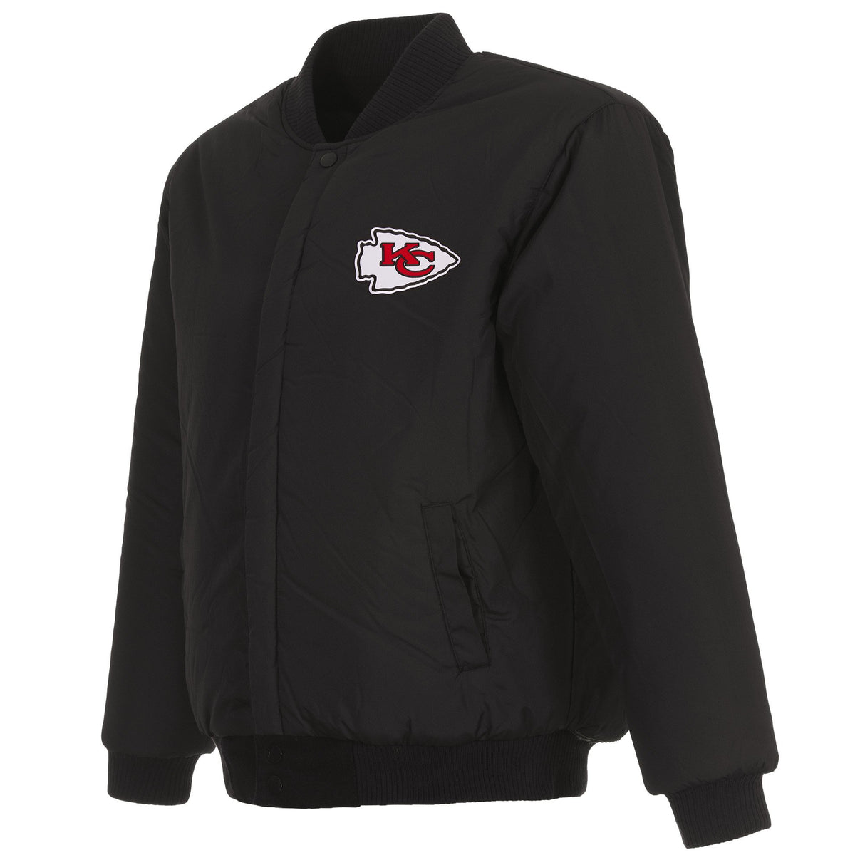 KANSAS CITY CHIEFS REVERSIBLE WOOL JACKET - BLACK