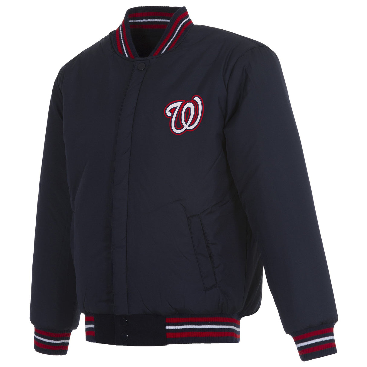 WASHINGTON NATIONALS REVERSIBLE WOOL JACKET - NAVY