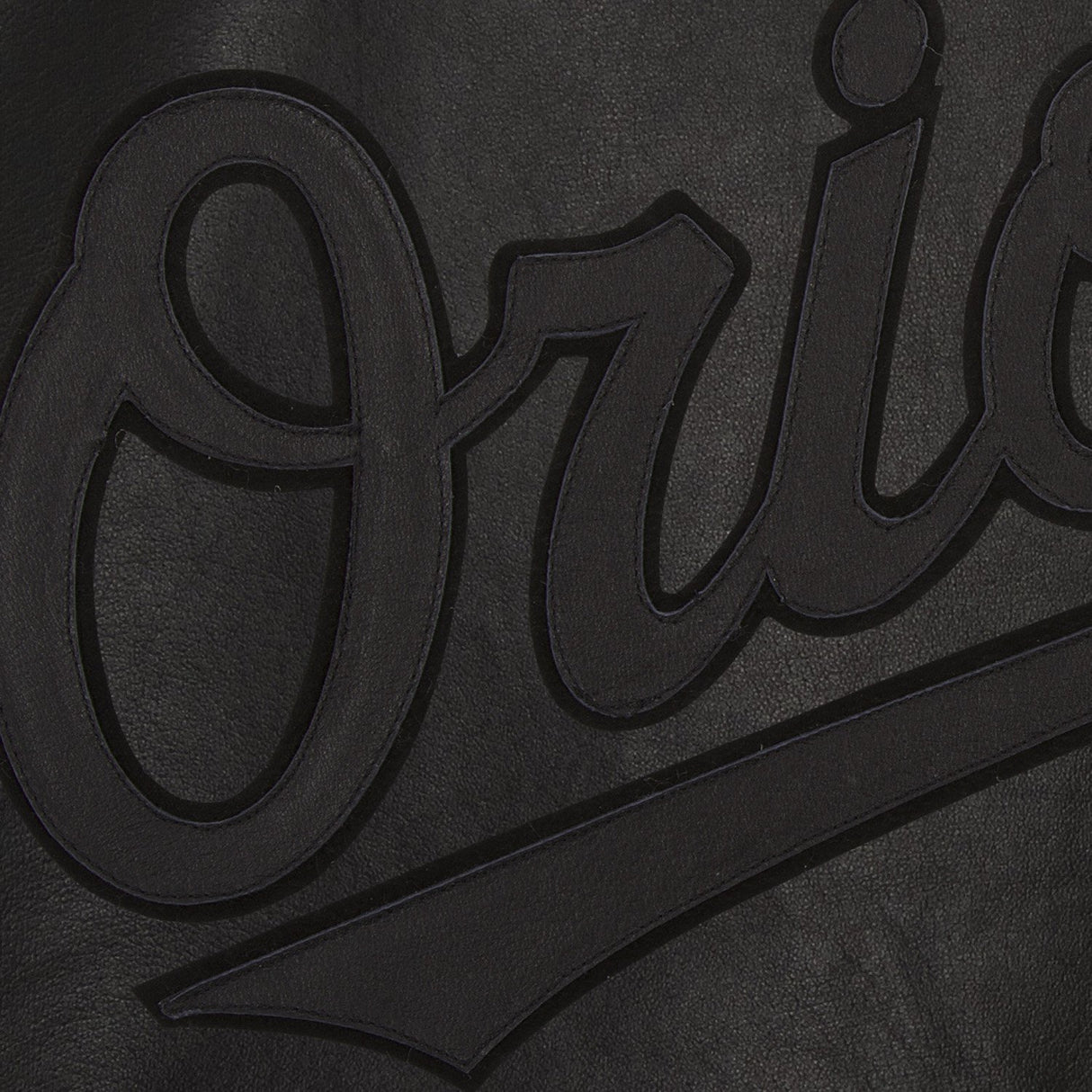 BALTIMORE ORIOLES FULL LEATHER JACKET - BLACK/BLACK