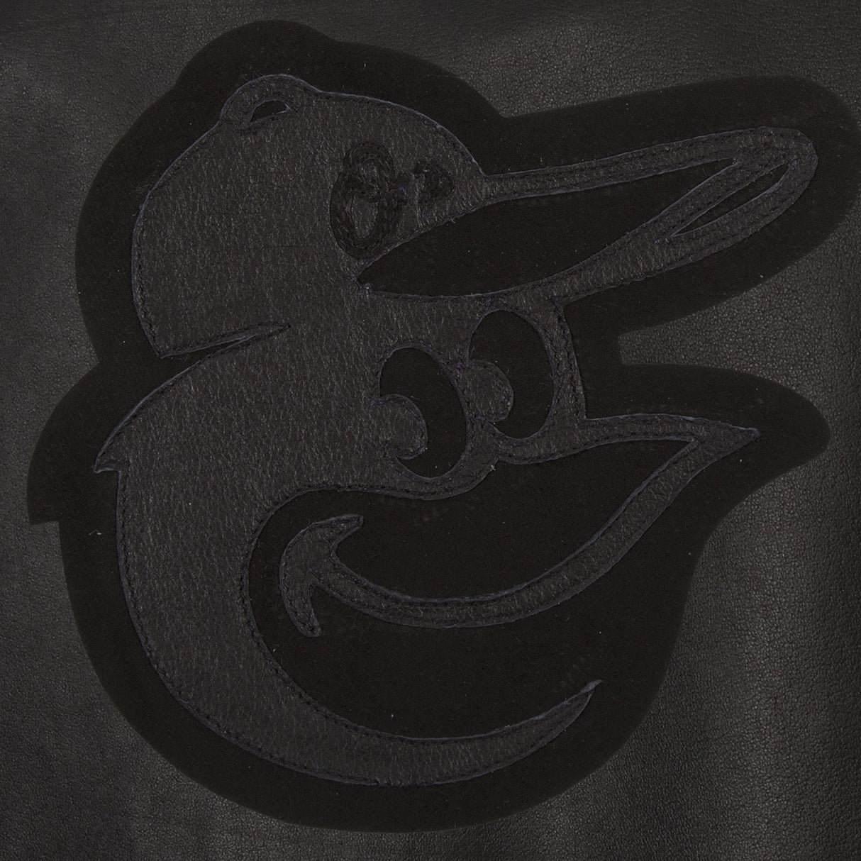 BALTIMORE ORIOLES FULL LEATHER JACKET - BLACK/BLACK