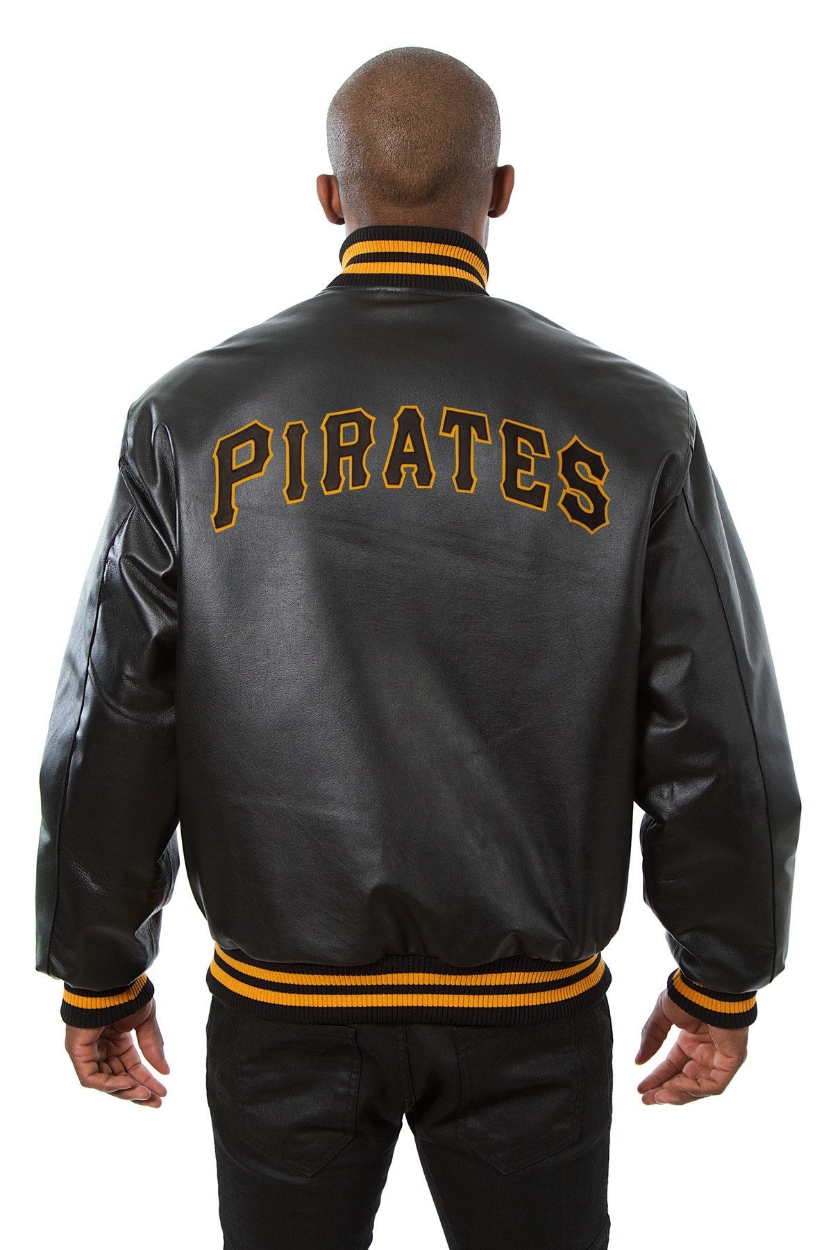 PITTSBURGH PIRATES FULL LEATHER JACKET - BLACK