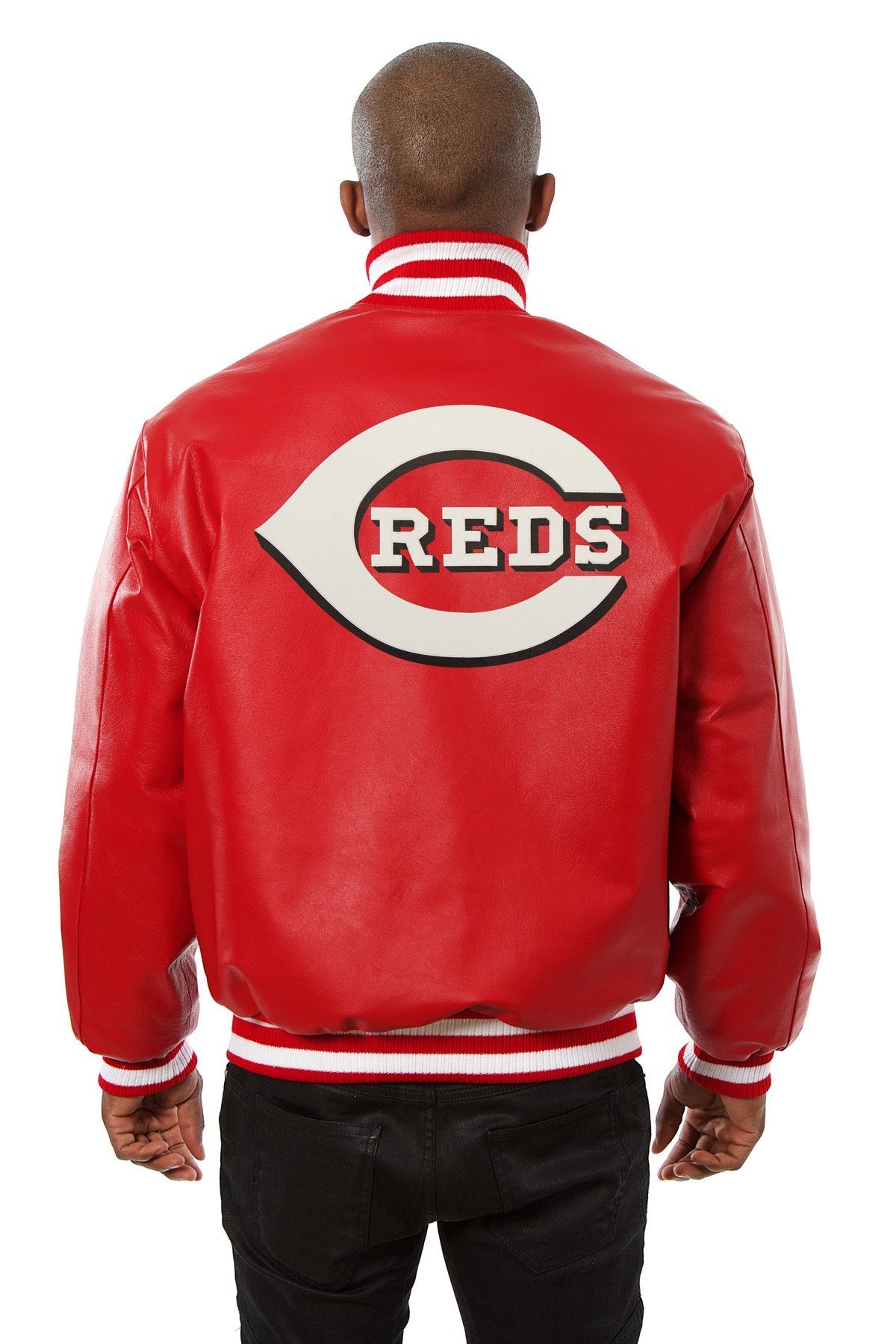 CINCINNATI REDS FULL LEATHER JACKET - RED