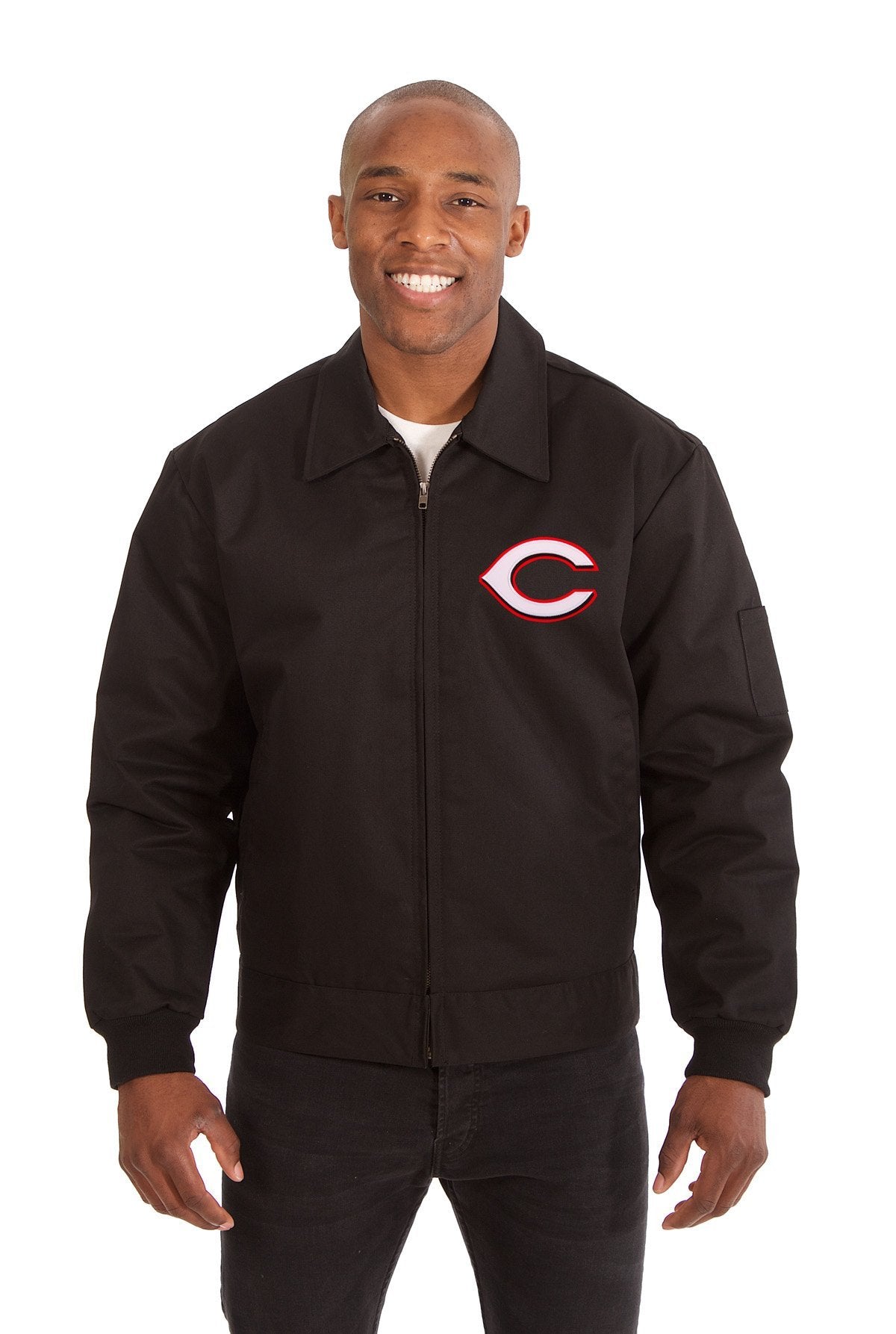 CINCINNATI REDS COTTON TWILL WORKWEAR JACKET - BLACK