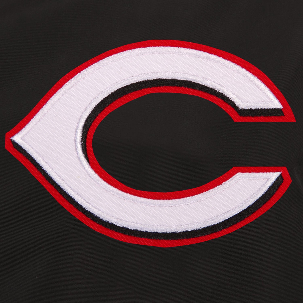 CINCINNATI REDS JH DESIGN LIGHTWEIGHT NYLON BOMBER JACKET – BLACK