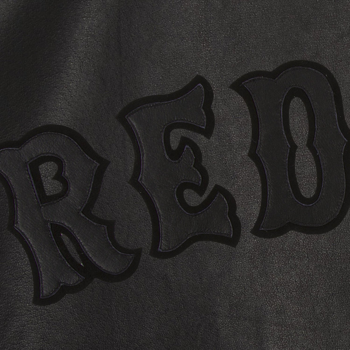 BOSTON RED SOX FULL LEATHER JACKET - BLACK/BLACK