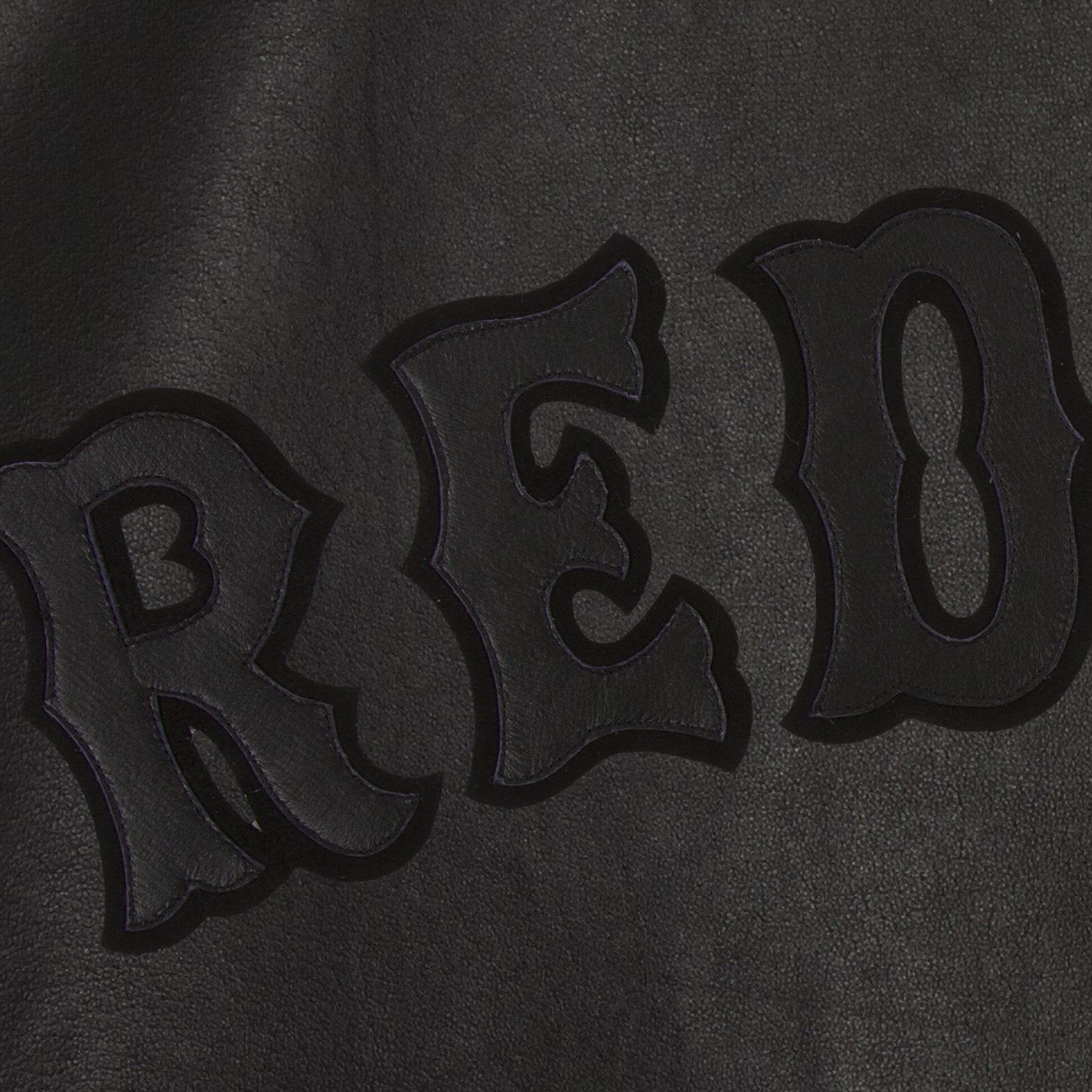 BOSTON RED SOX FULL LEATHER JACKET - BLACK/BLACK