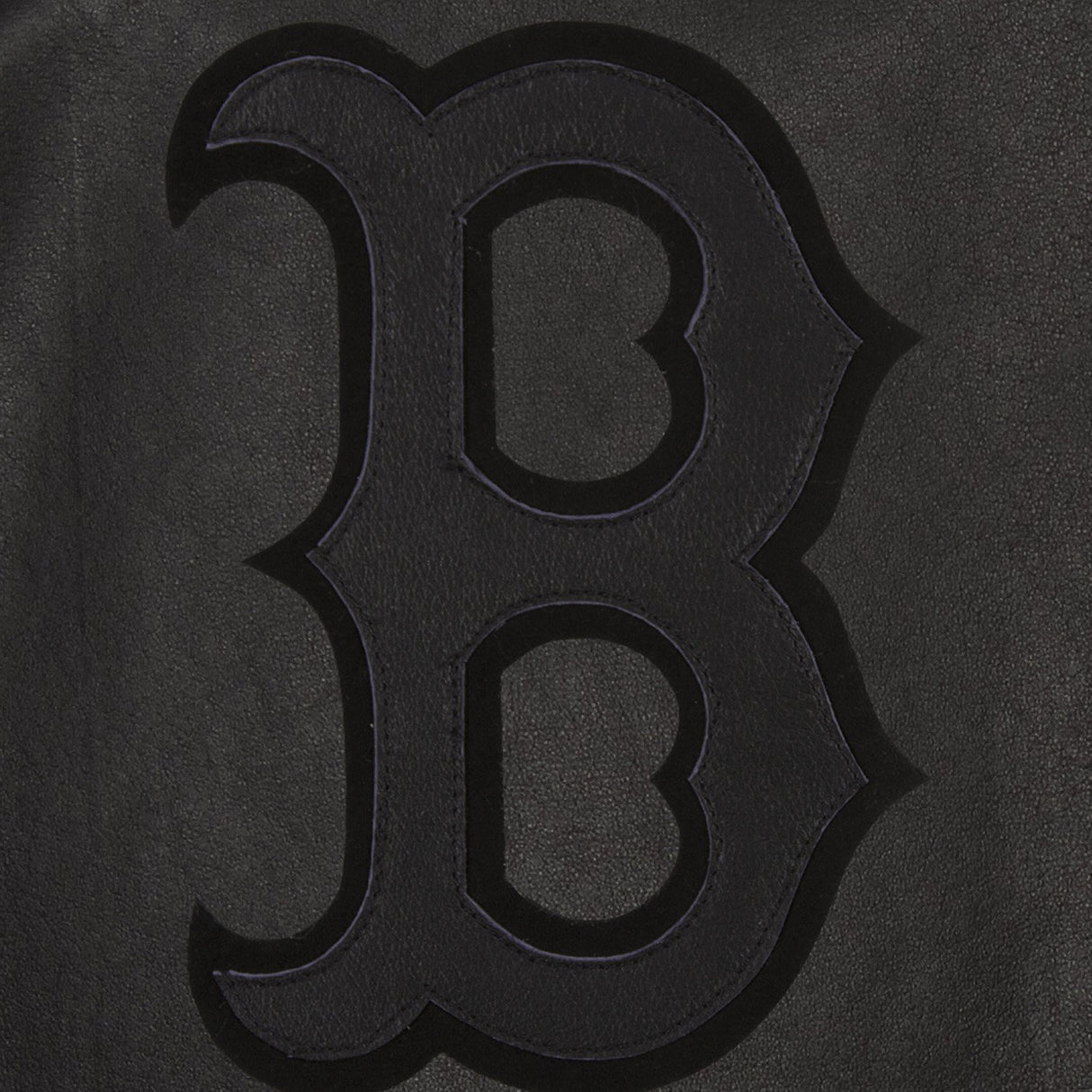 BOSTON RED SOX FULL LEATHER JACKET - BLACK/BLACK