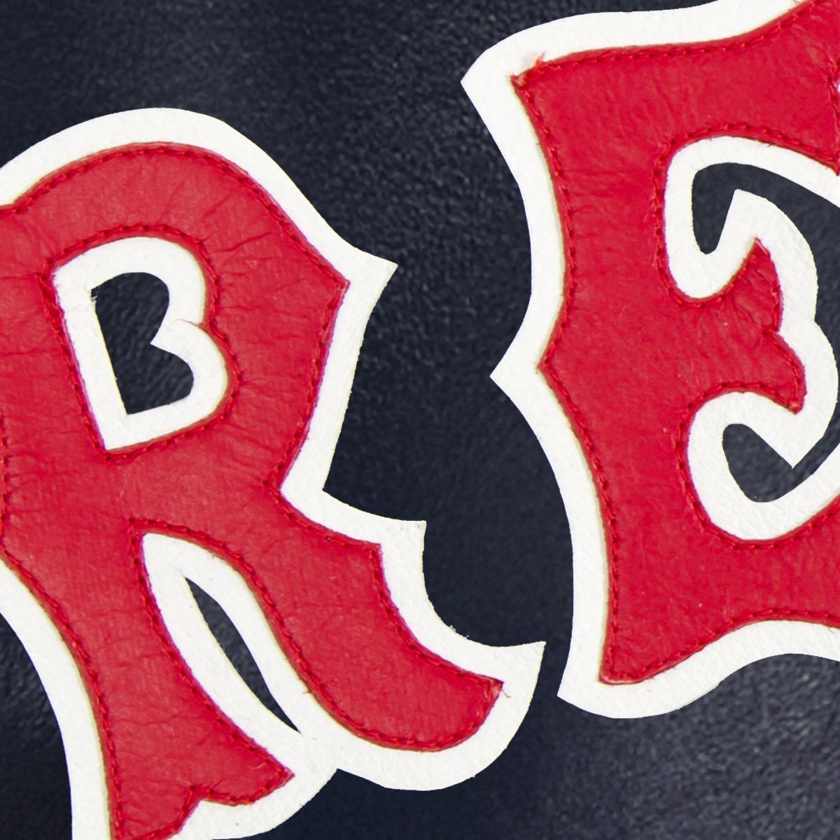 BOSTON RED SOX FULL LEATHER JACKET - NAVY