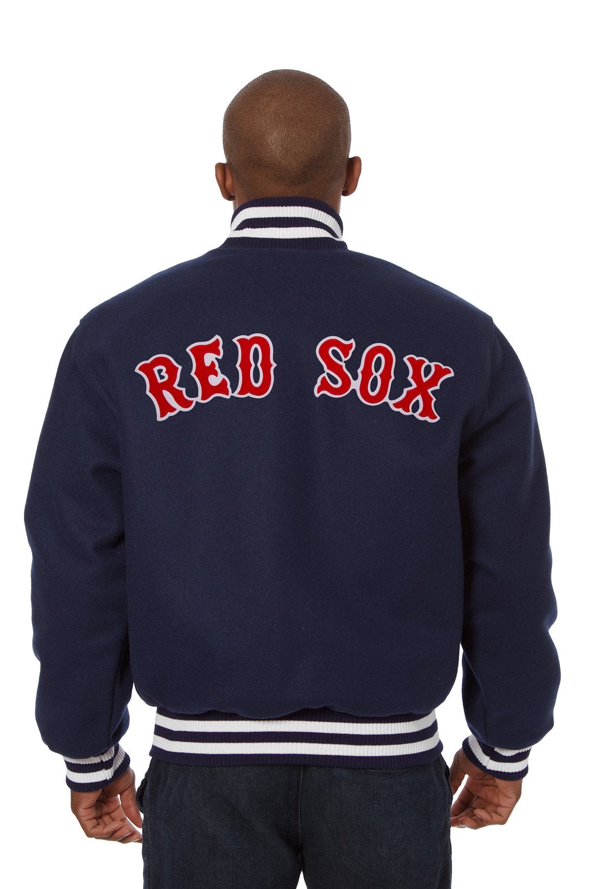 BOSTON RED SOX EMBROIDERED WOOL JACKET - NAVY