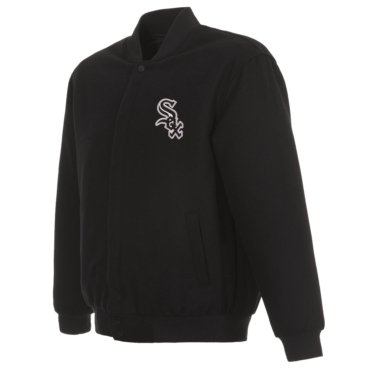 CHICAGO WHITE SOX REVERSIBLE WOOL JACKET - BLACK