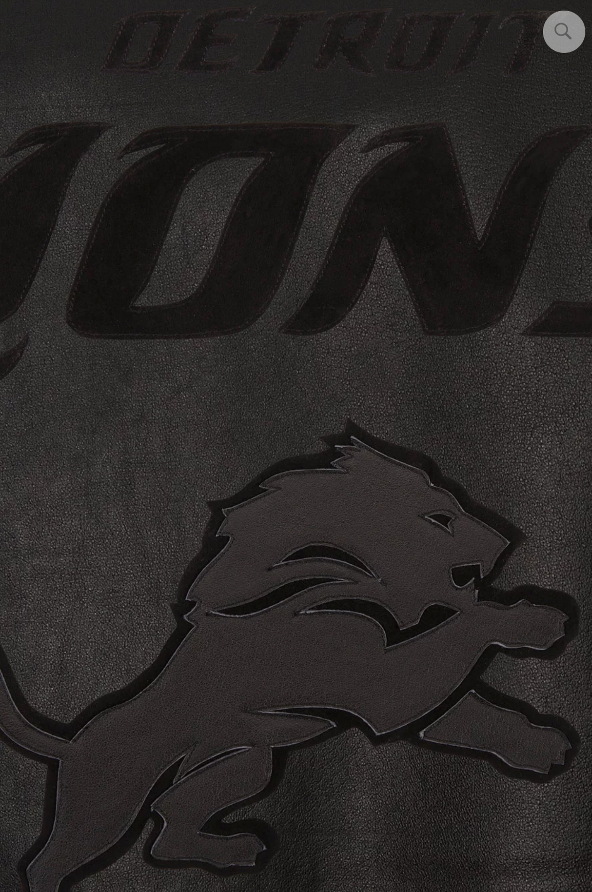 Detroit Lions Hand Crafted Leather Tonal Jacket