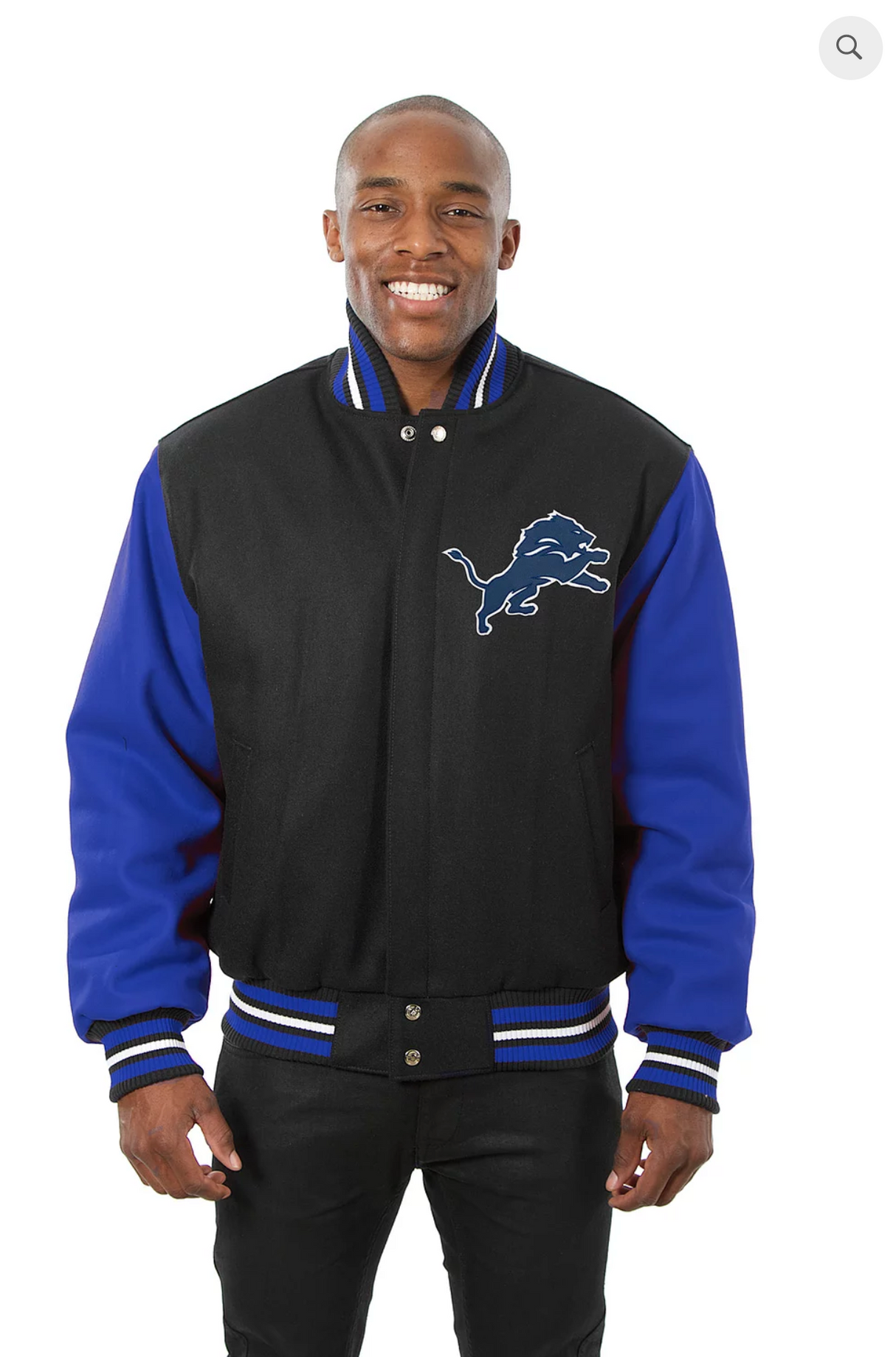 Detroit Lions All Wool Two-Toned Jacket with Back Logo