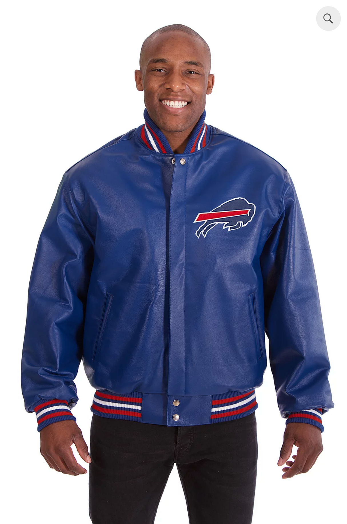 Buffalo Bills Hand Crafted Leather Solid Team Jacket