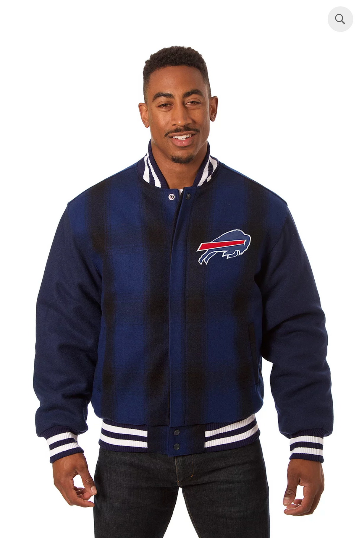 Buffalo Bills All Wool Plaid Jacket with Back Logo