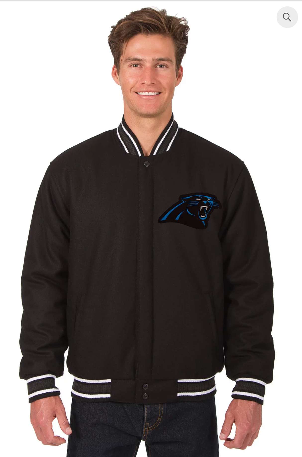 Carolina Panthers Reversible Wool Varsity Jacket