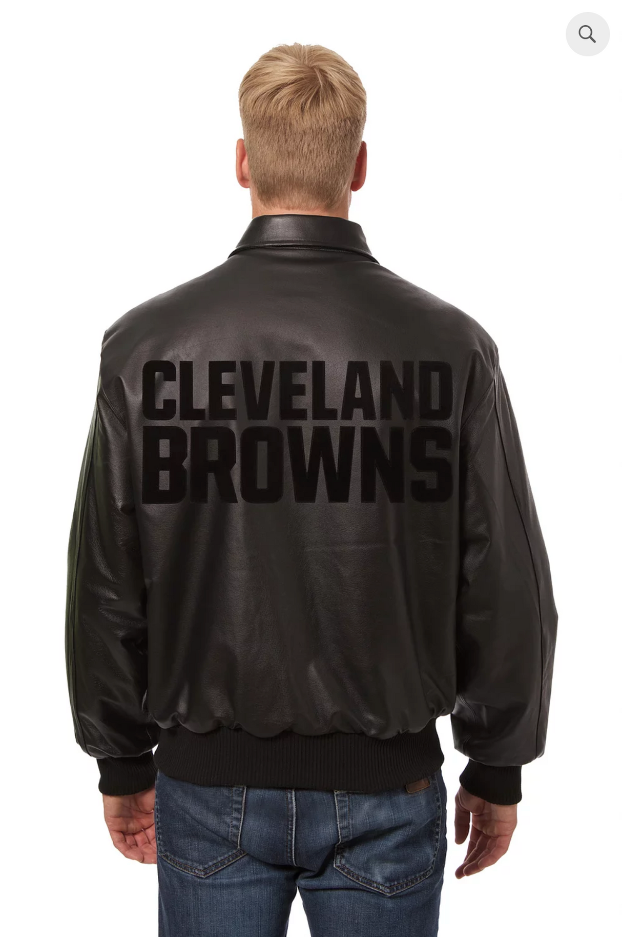 Cleveland Browns Hand Crafted Leather Tonal Jacket
