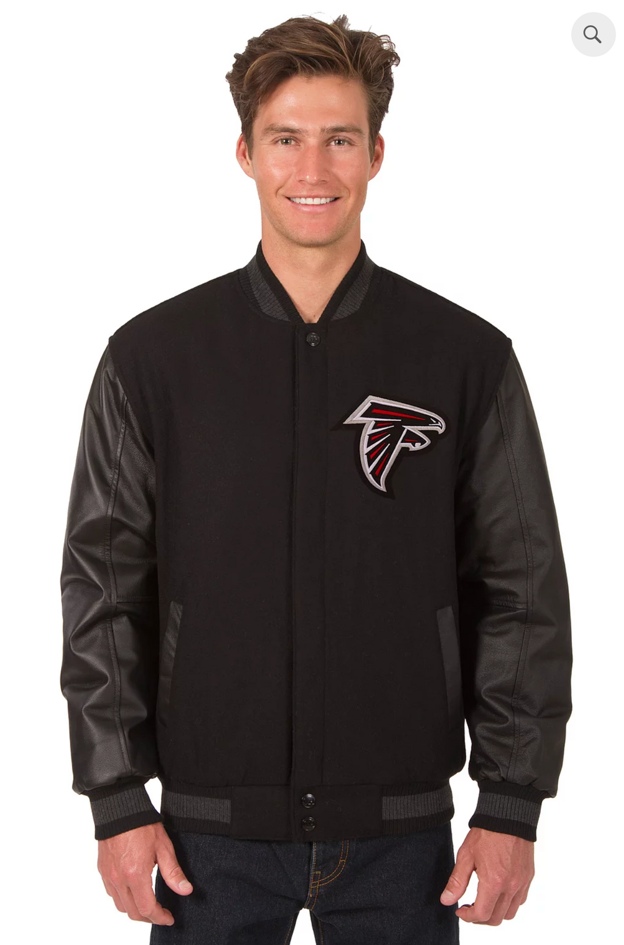 Atlanta Falcons Reversible Wool & Leather Varsity Jacket