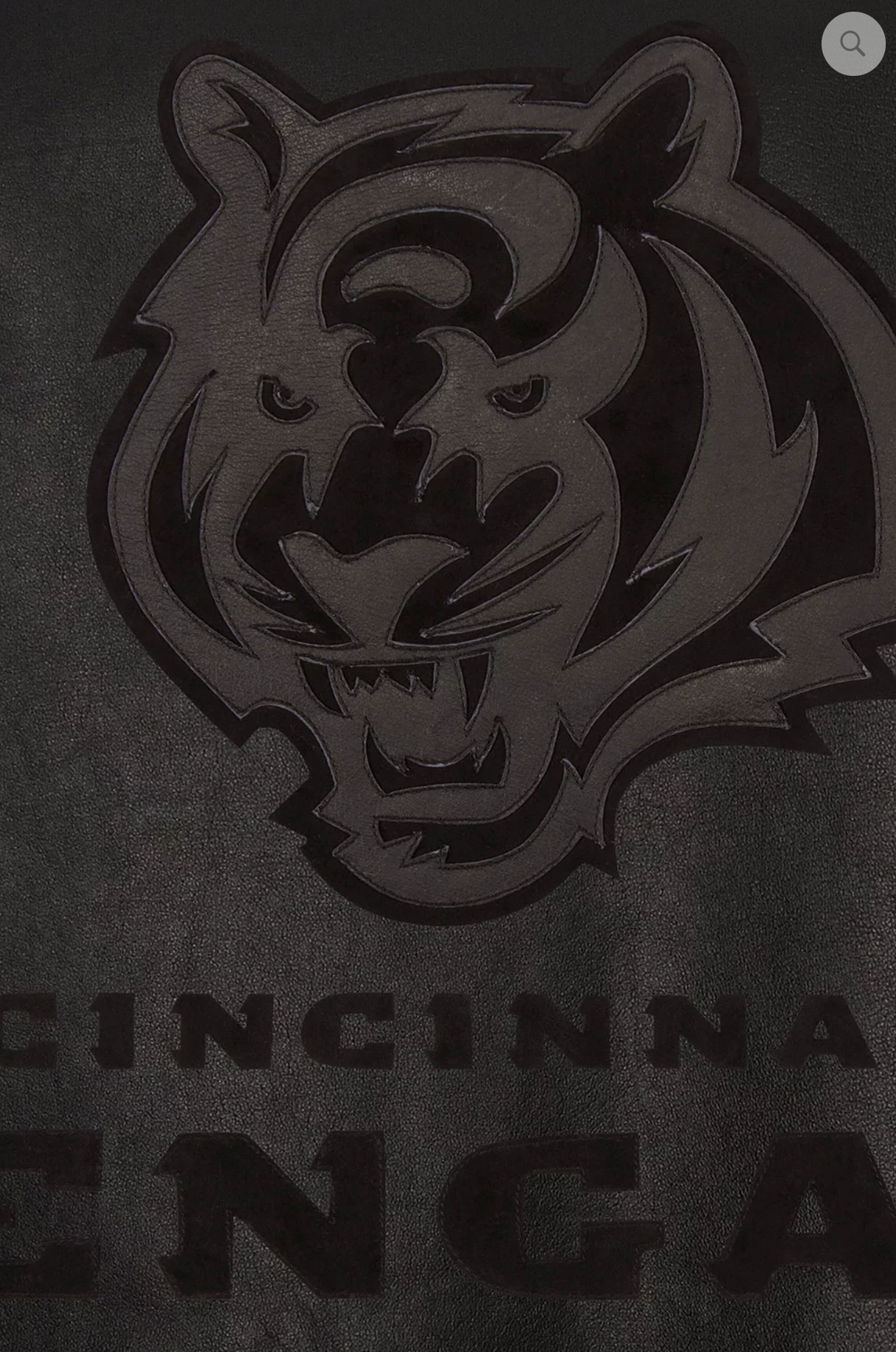 Cincinnati Bengals Hand Crafted Leather Tonal Jacket