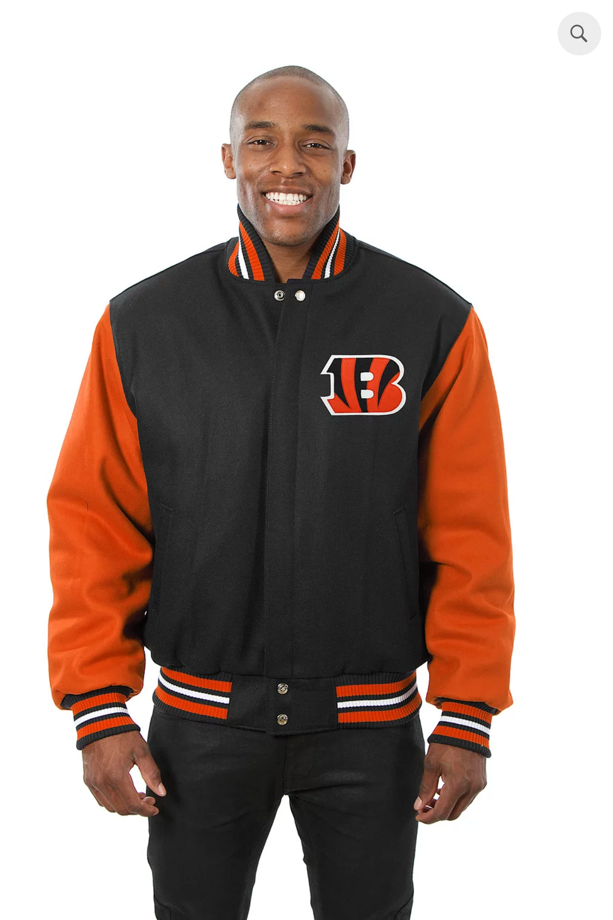 Cincinnati Bengals Wool Two-Toned Jacket with Back Logo