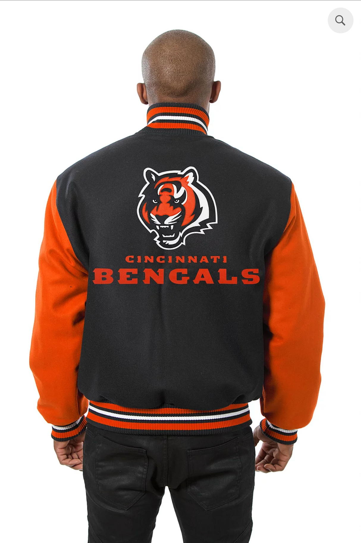 Cincinnati Bengals Wool Two-Toned Jacket with Back Logo
