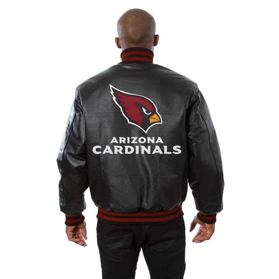 ARIZONA CARDINALS LEATHER JACKET - BLACK