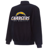 Los Angeles Chargers All-Wool Reversible Jacket (Front and Back Logos)