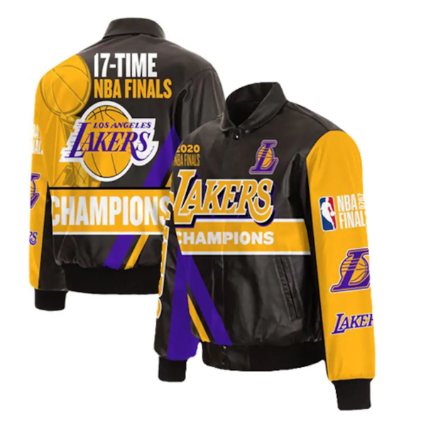 LOS ANGELES LAKERS JH DESIGN 17-TIME NBA FINALS CHAMPIONS EMBROIDERED