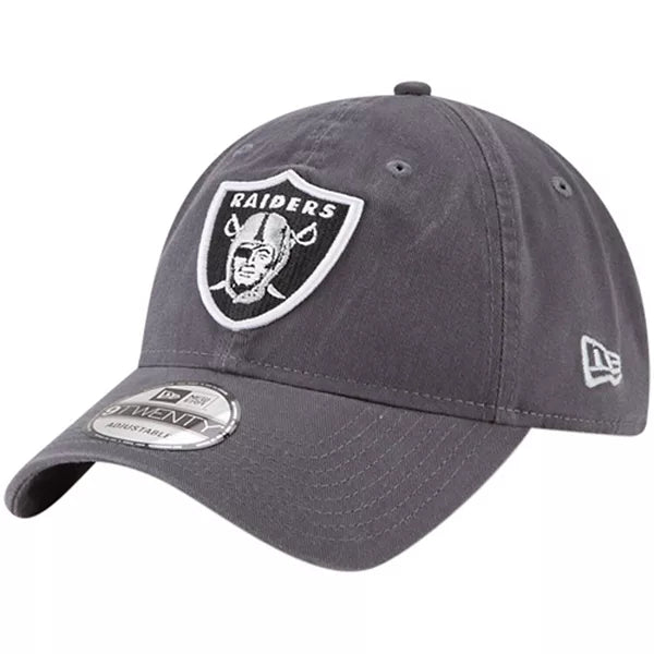 Las Vegas Raiders New Era Core Classic Team Logo 9TWENTY Adjustable Hat - Graphite