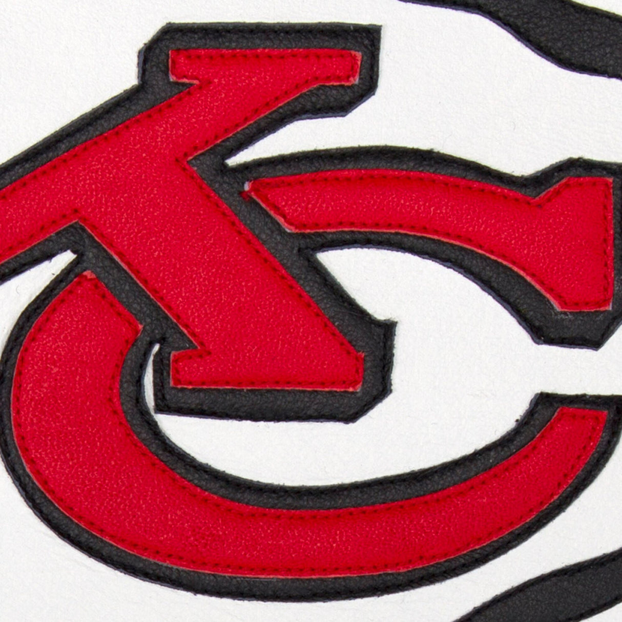 KANSAS CITY CHIEFS JH DESIGN WOOL & LEATHER FULL-SNAP JACKET - RED/CREAM