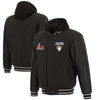 Los Angeles Rams Super Bowl LVI Champions Reversible Two-Tone Full-Snap Hoodie Jacket - Charcoal/Black