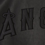 LOS ANGELES ANGELS FULL LEATHER JACKET - BLACK/BLACK