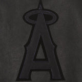 LOS ANGELES ANGELS FULL LEATHER JACKET - BLACK/BLACK