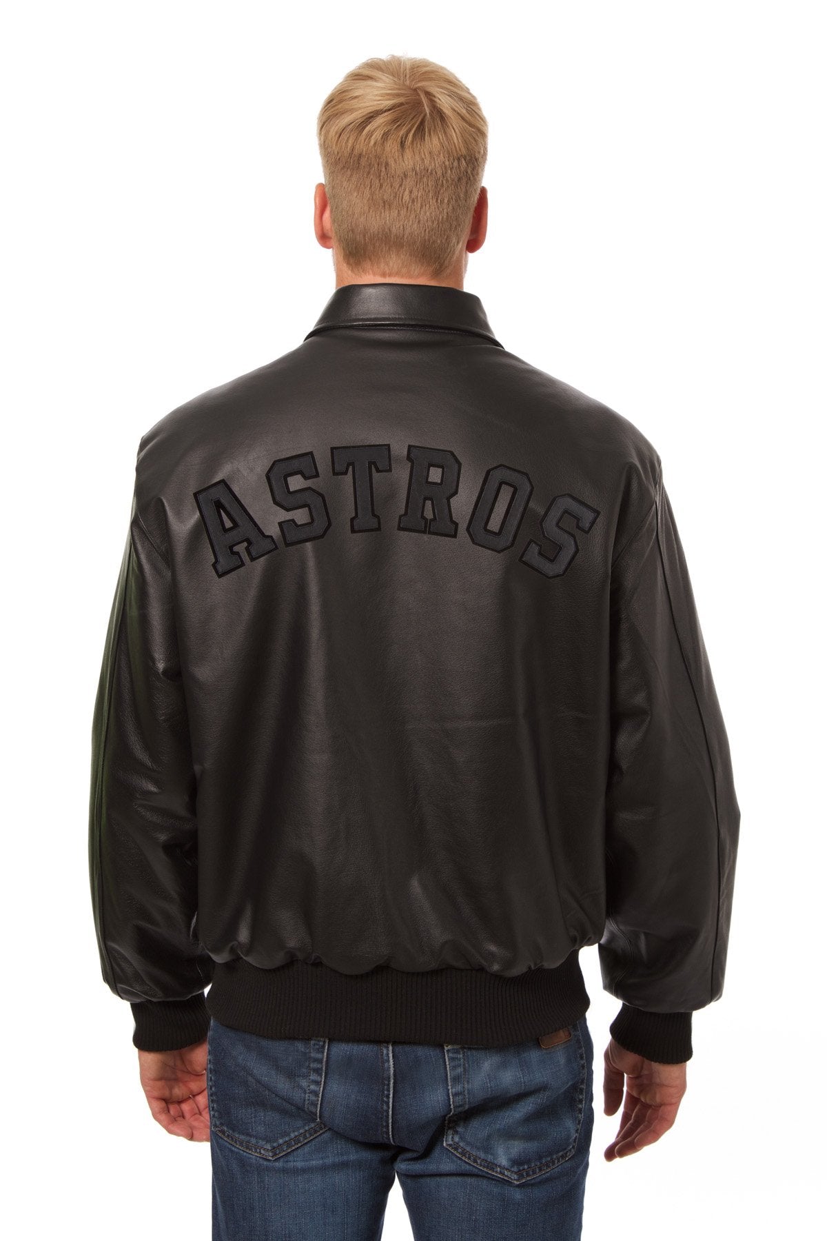 HOUSTON ASTROS FULL LEATHER JACKET - BLACK/BLACK – Retired NFL