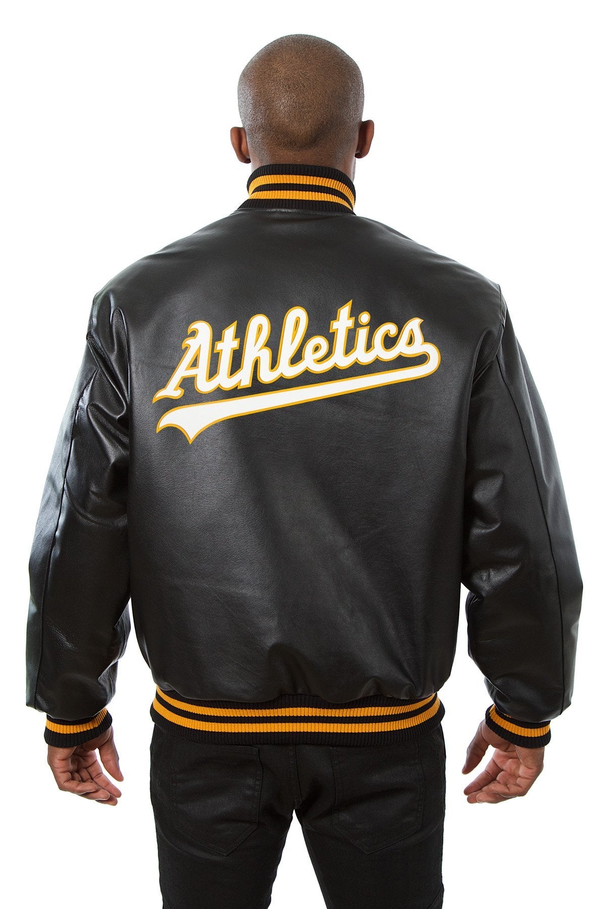 OAKLAND ATHLETICS FULL LEATHER JACKET - BLACK