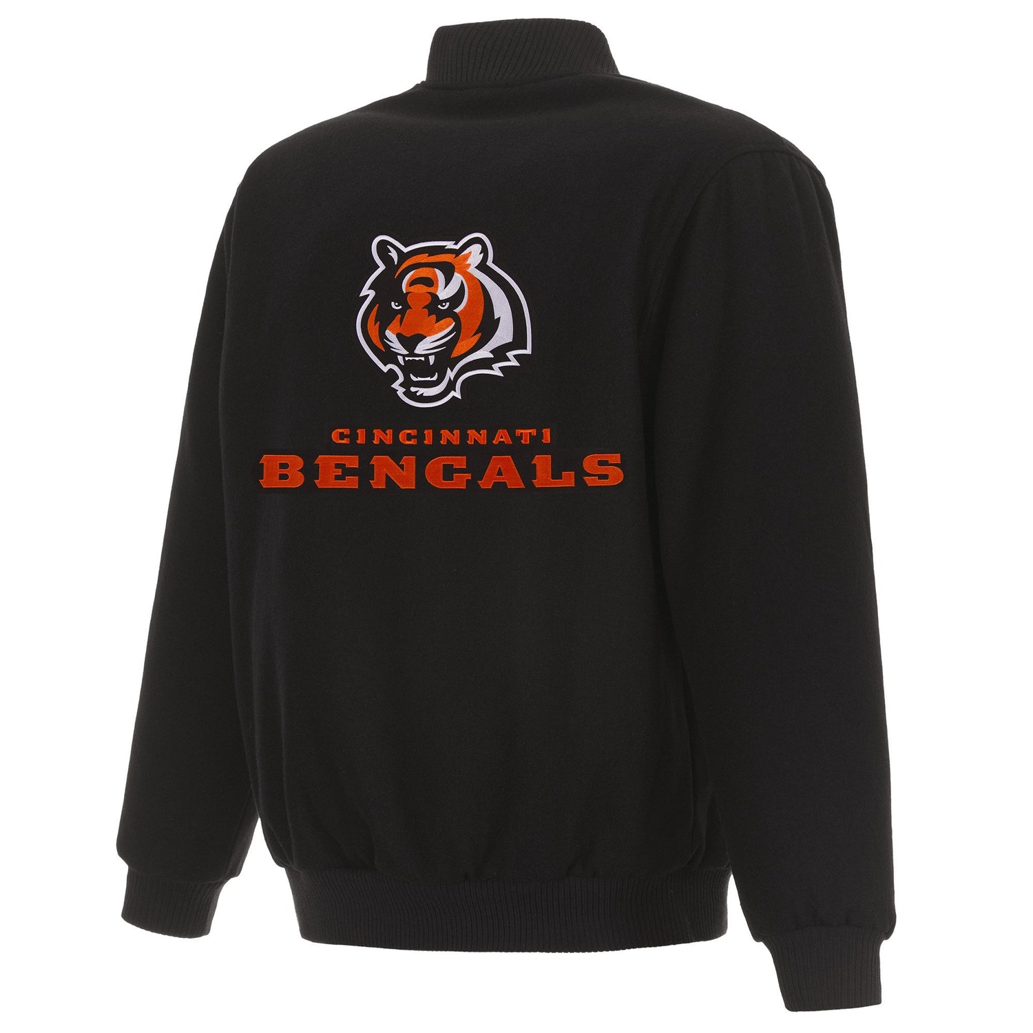 CINCINNATI BENGALS REVERSIBLE WOOL JACKET - BLACK