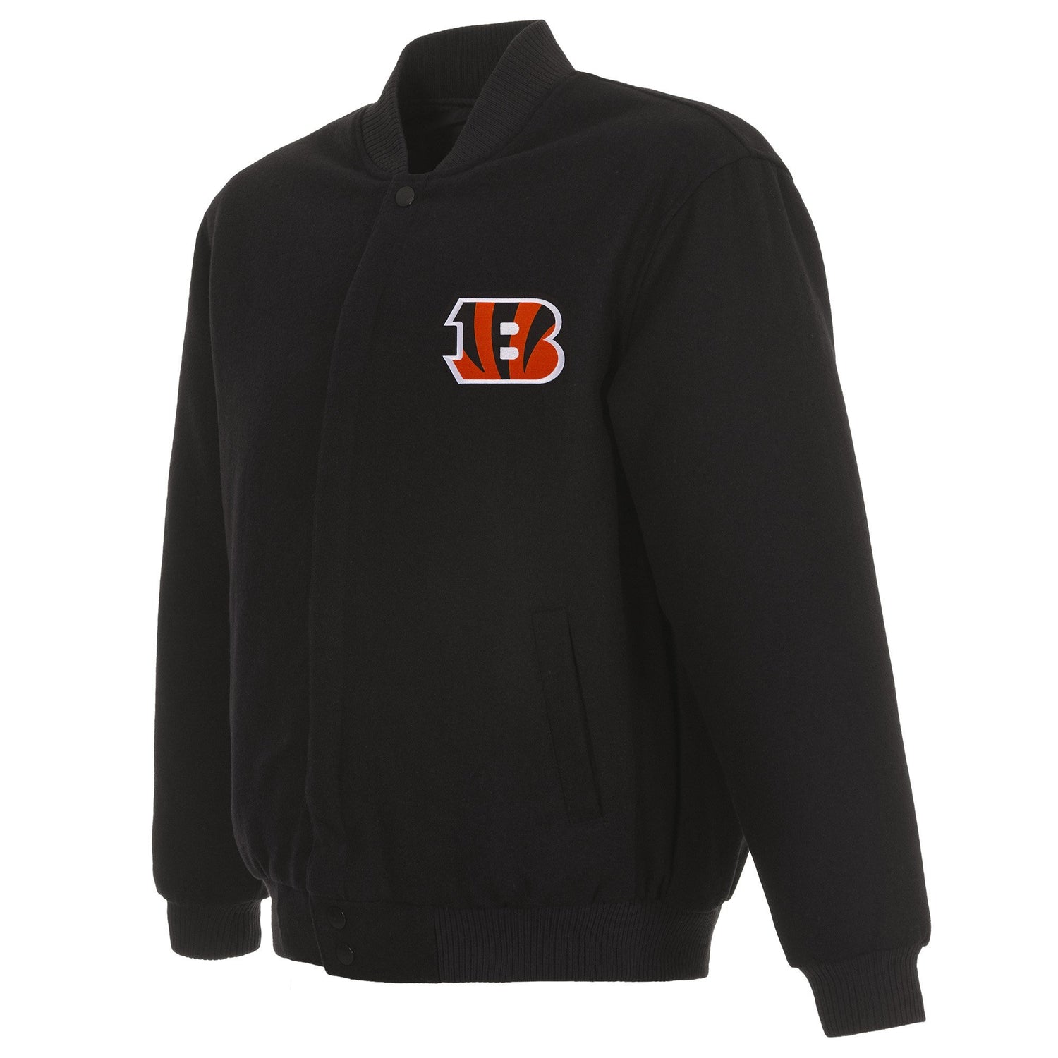 CINCINNATI BENGALS REVERSIBLE WOOL JACKET - BLACK