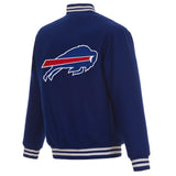 BUFFALO BILLS REVERSIBLE WOOL JACKET - ROYAL