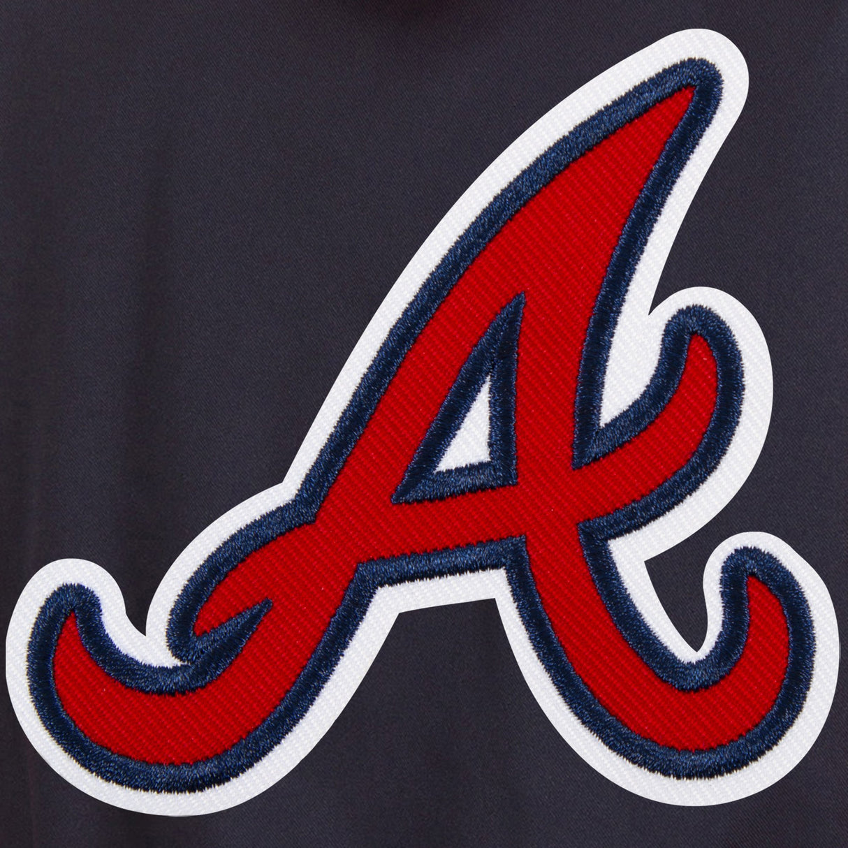 ATLANTA BRAVES TWO-TONE REVERSIBLE FLEECE HOODED JACKET - NAVY/RED