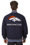 Denver Broncos All-Wool Reversible Jacket (Front and Back Logos)