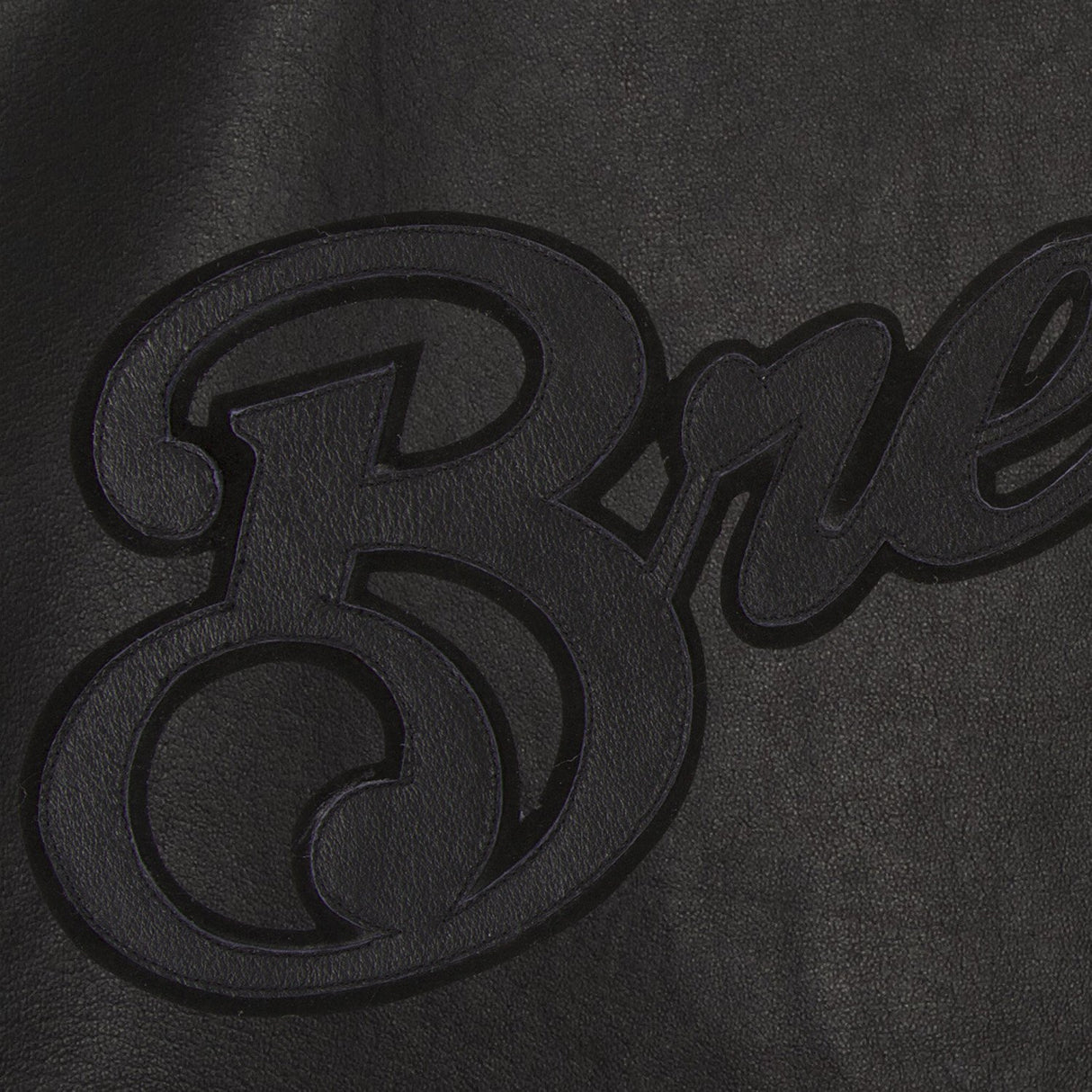 MILWAUKEE BREWERS FULL LEATHER JACKET - BLACK/BLACK