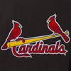 ST. LOUIS CARDINALS WOOL & LEATHER REVERSIBLE JACKET W/ EMBROIDERED LOGOS - BLACK