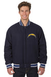 Los Angeles Chargers All-Wool Reversible Jacket (Front and Back Logos)