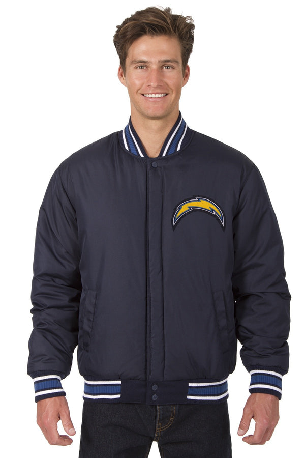 Los Angeles Chargers All-Wool Reversible Jacket (Front and Back Logos)