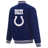 INDIANAPOLIS COLTS REVERSIBLE WOOL JACKET - ROYAL