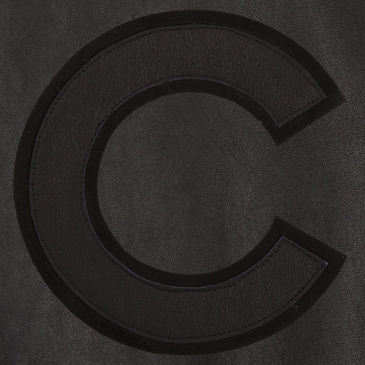 CHICAGO CUBS FULL LEATHER JACKET - BLACK/BLACK